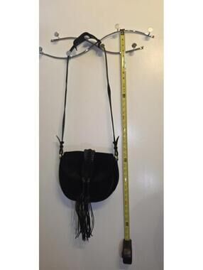 Altuzarra Ghianda Knot Saddle Bag Black Grained Suede Crossbody